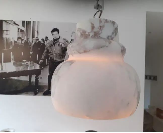21st Century by Feix & Merlin Charlotte Marble Pendant Lamp Light Calacatta
