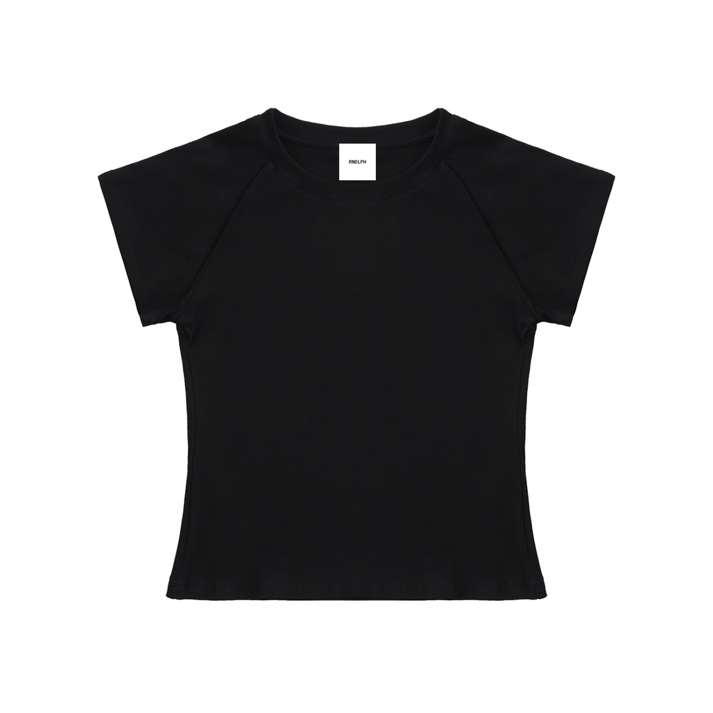 Solid Color Raglan Sleeve Crop Top