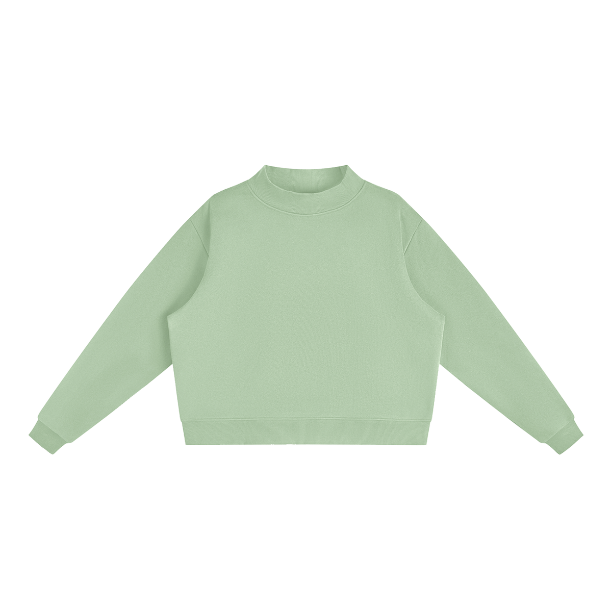 Essential Fleece Mock-Neck Crew Sweatshirt