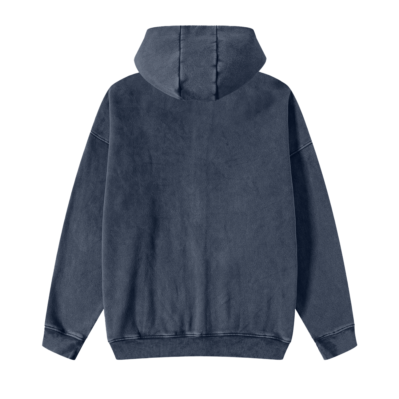 Snow Washed Zip-Through Fleece Hoodie