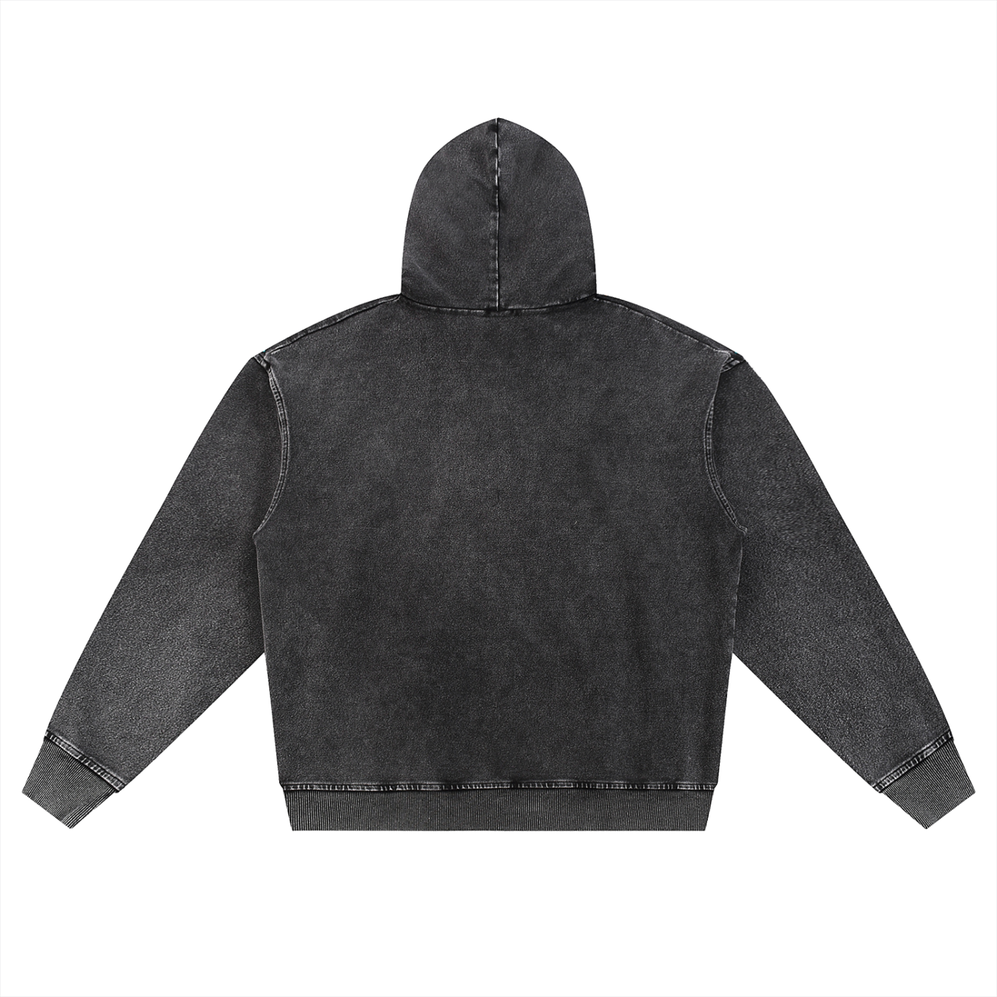 Snow Wash Oversized Zip-Up Hoodie
