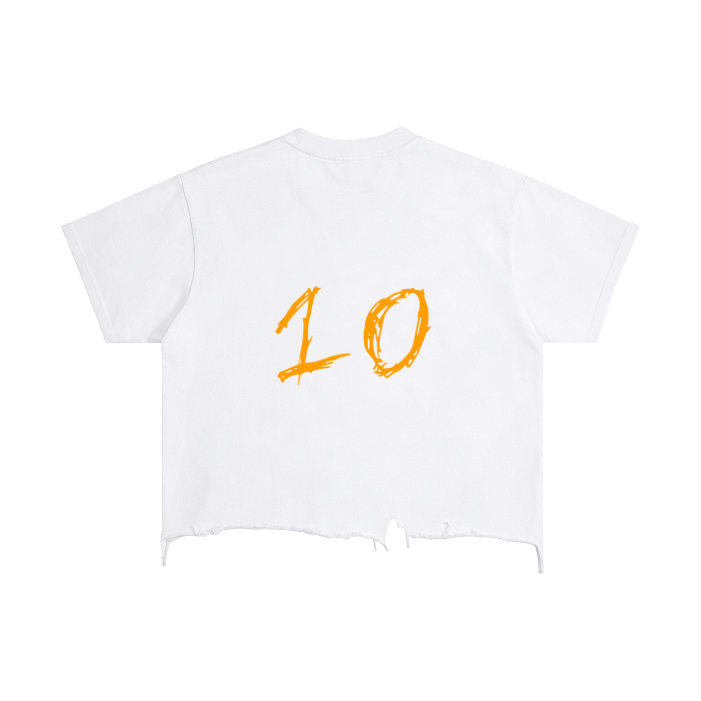 Vintage Wash Boxy Distressed Hem T-Shirt