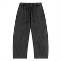 Snow Wash Drawstring Cotton Pants