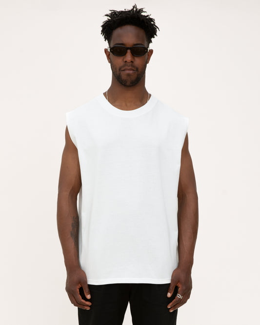 Classic sleeveless T-shirt - White