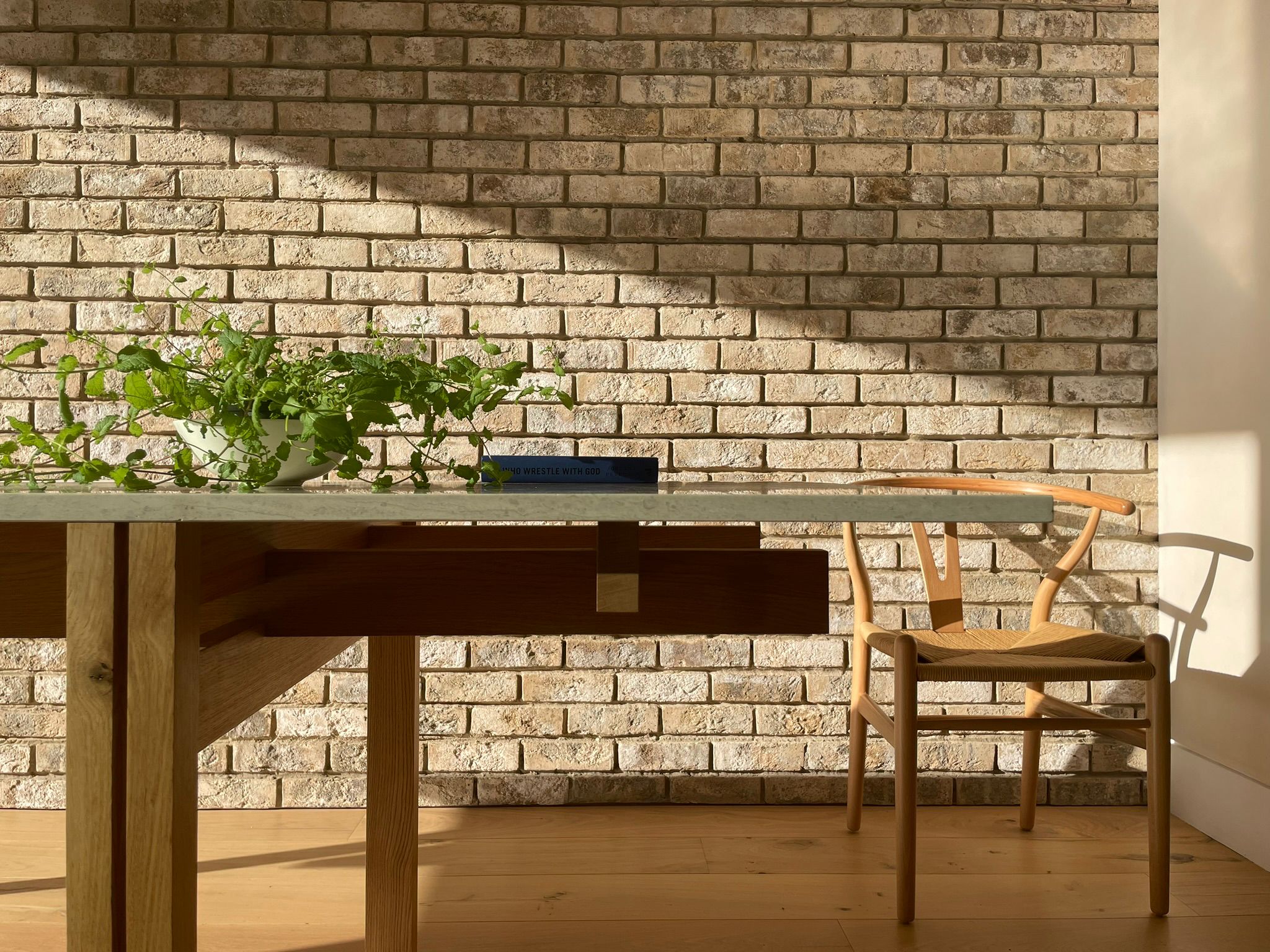 Architectural handmade oak table - made to order only