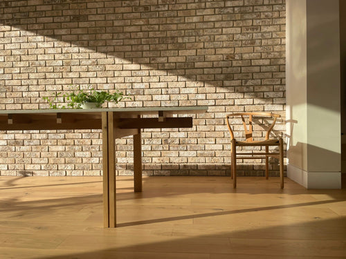 Architectural handmade oak table - made to order only