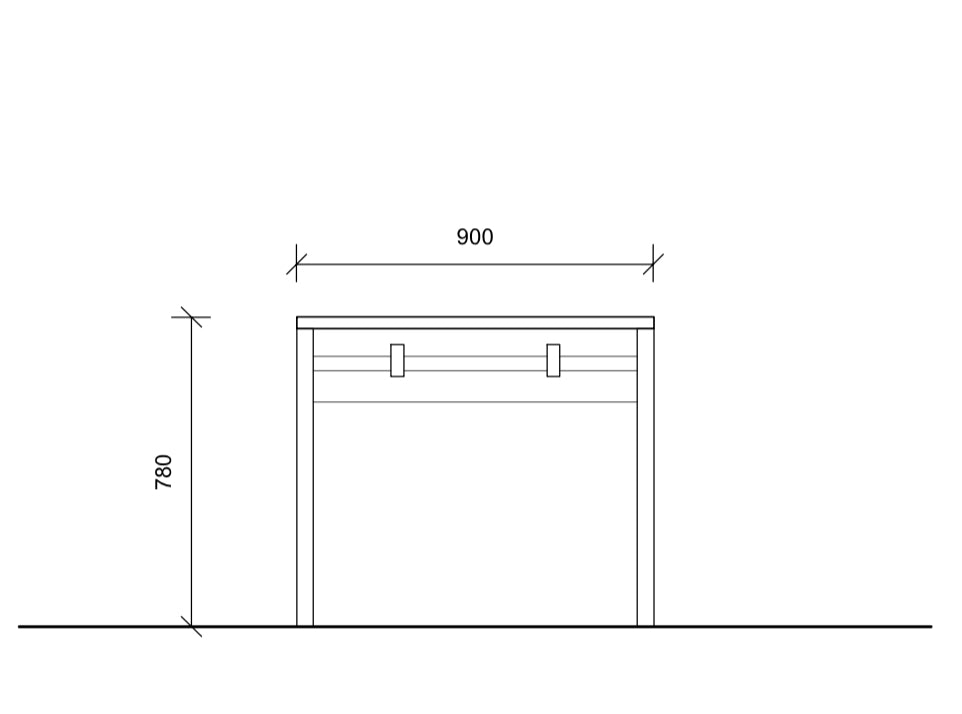 Architectural handmade oak table - made to order only