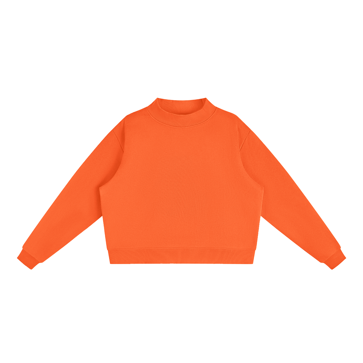 Essential Fleece Mock-Neck Crew Sweatshirt