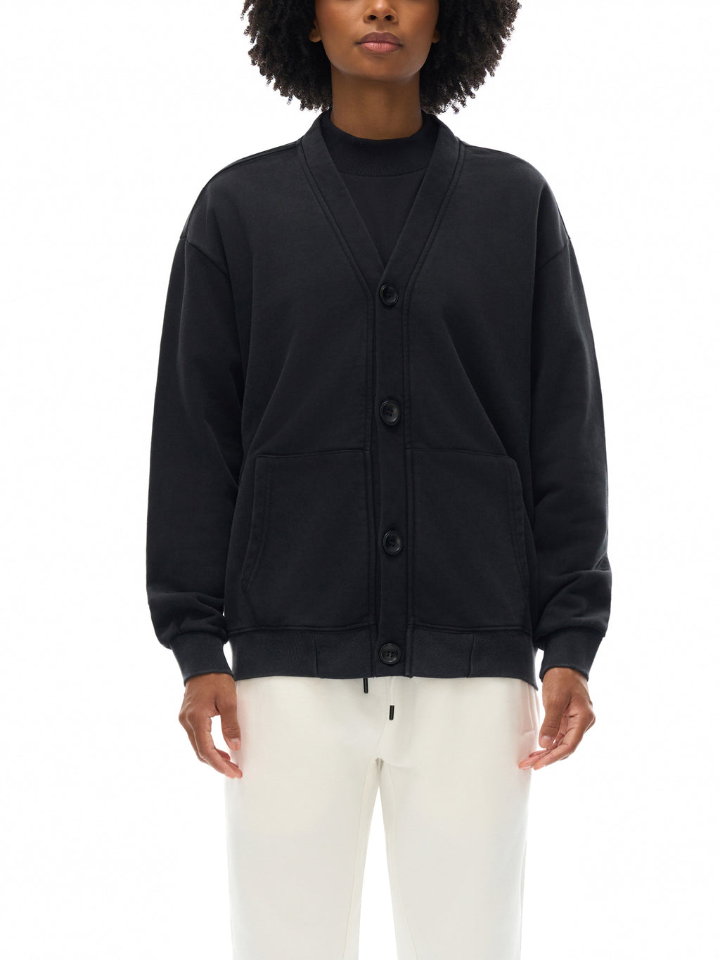 Snow Washed Sweat Cardigan