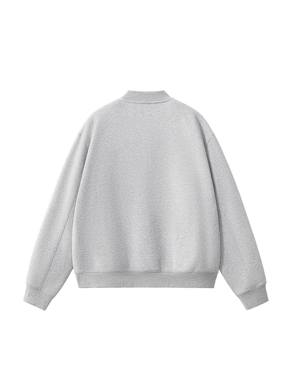 Essential Zip-Up Fleeced Varsity Jacket