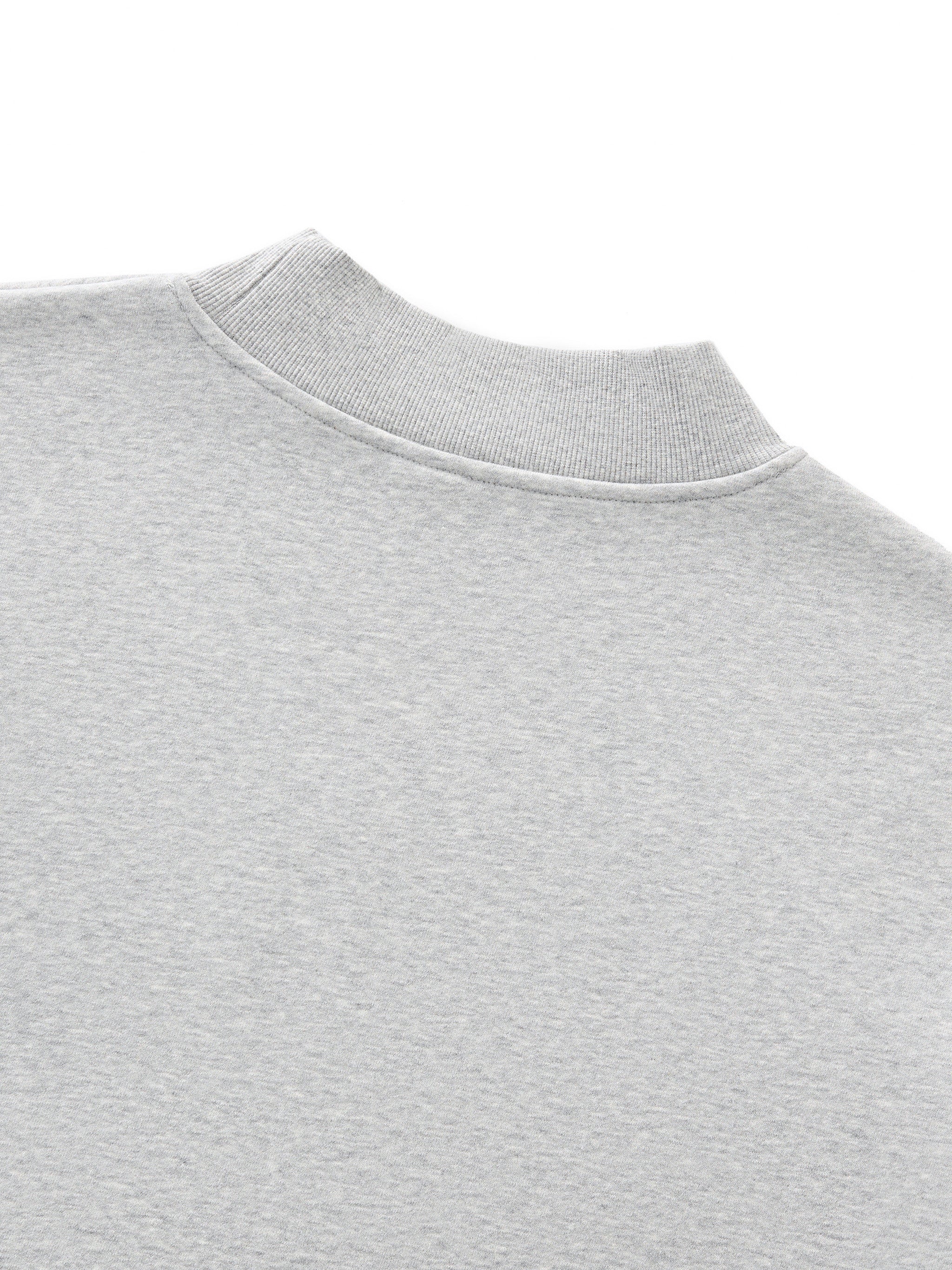 Essential Fleece Mock-Neck Crew Sweatshirt