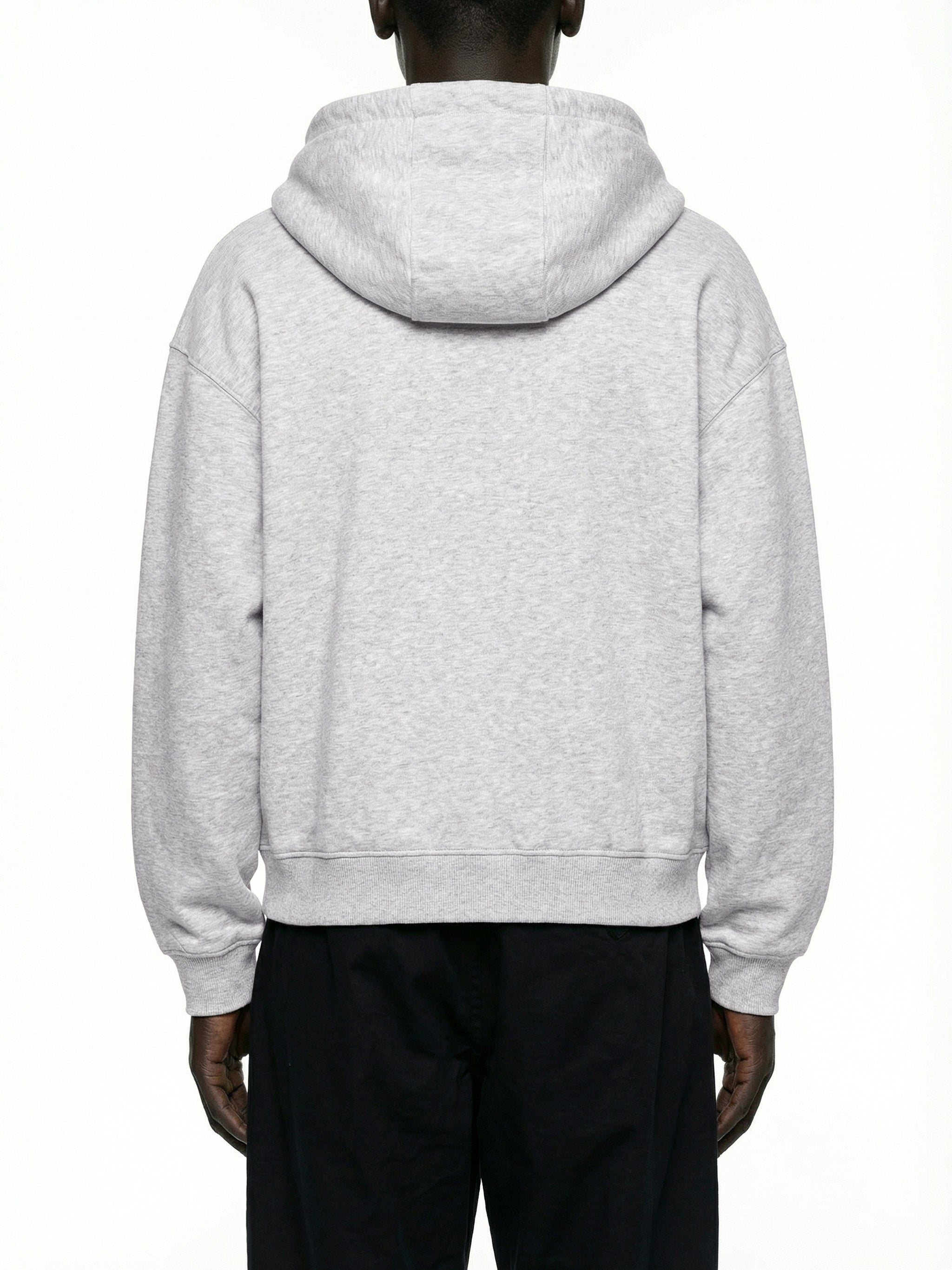 Boxy Button Placket Hoodie